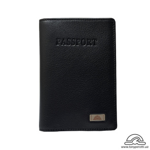 Обложка для паспорта кожаная Contatto 2241 nero чёрный